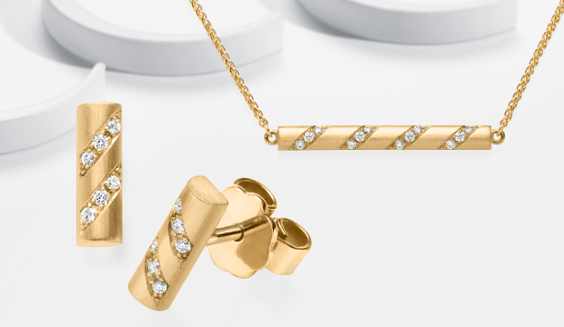 Demantskartgripir Rósagull | acredo