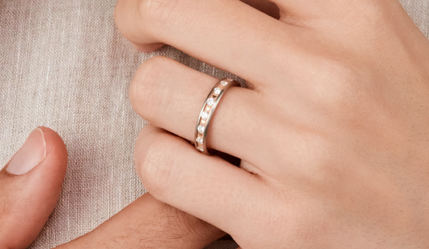 Tveggja tóna giftingarhringir | acredo